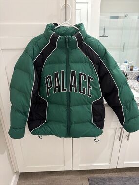 PALACE Dark Green Jacket with Black & White Trim